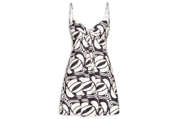 Vestido Curto Tuca Xadrez - Preto