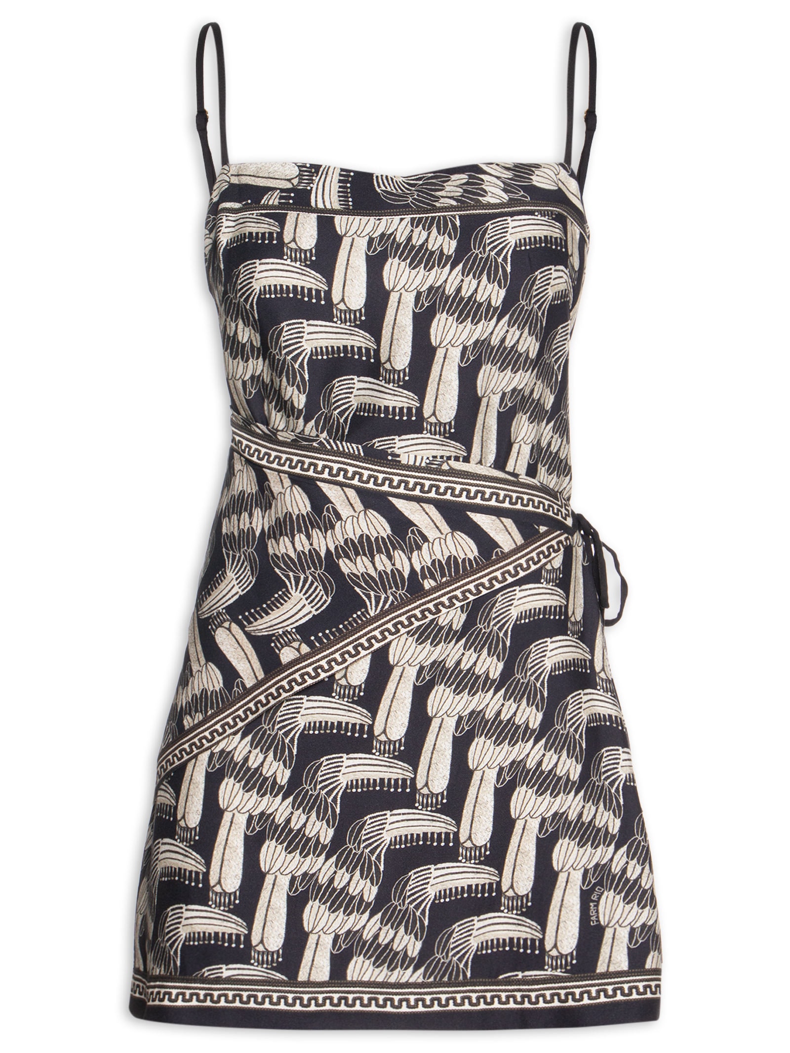 Vestido Curto Tucanário Preto Farm