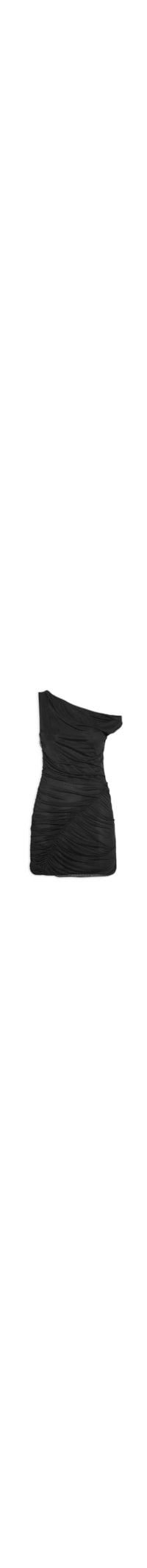 Vestido Curto Tule Ombro - Preto