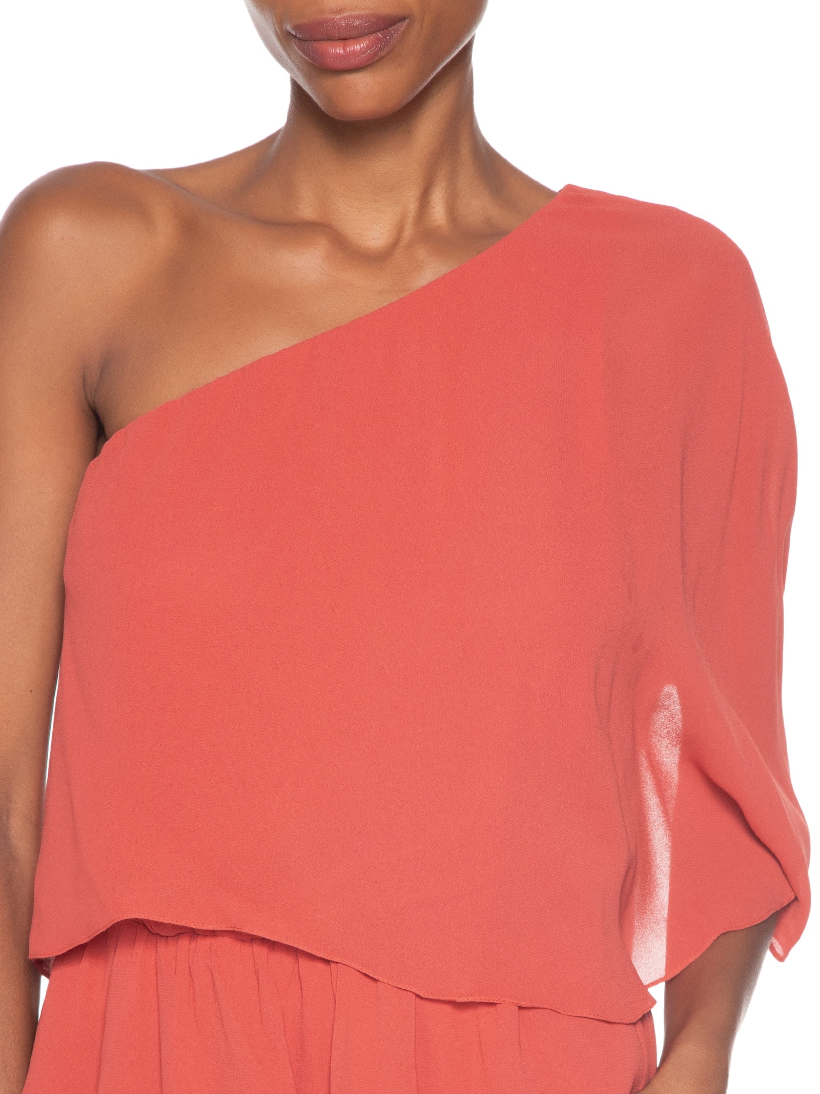 Vestido Curto Um Ombro Só Vermelho Maria Filó