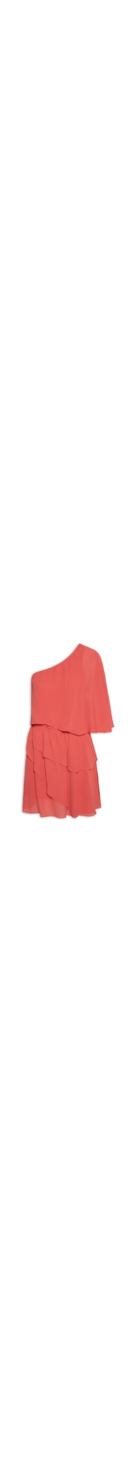 Vestido Curto Um Ombro Só - Vermelho