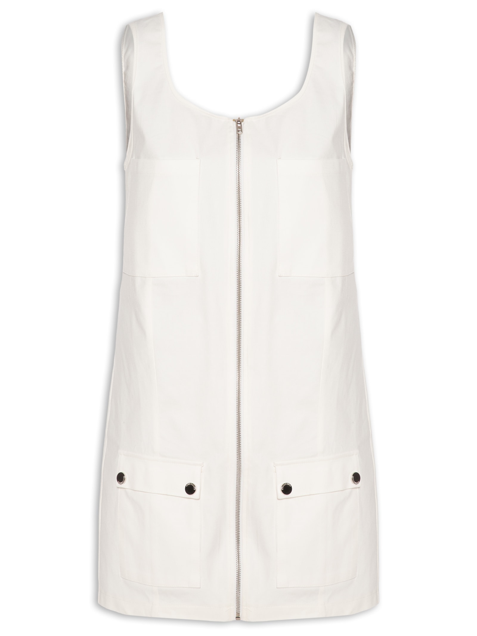 Vestido Curto Utilitário Branco My Favorite Things