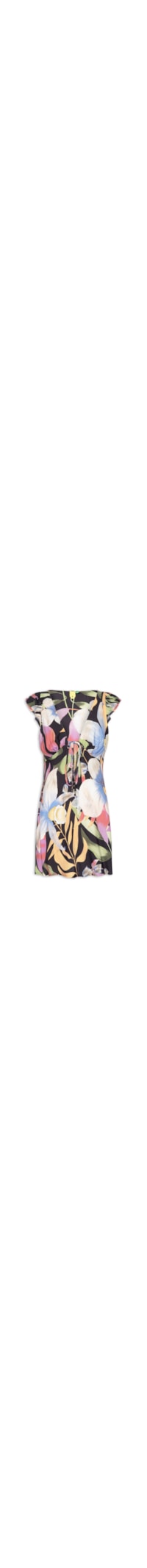 Vestido Curto Vento De Flor - Preto