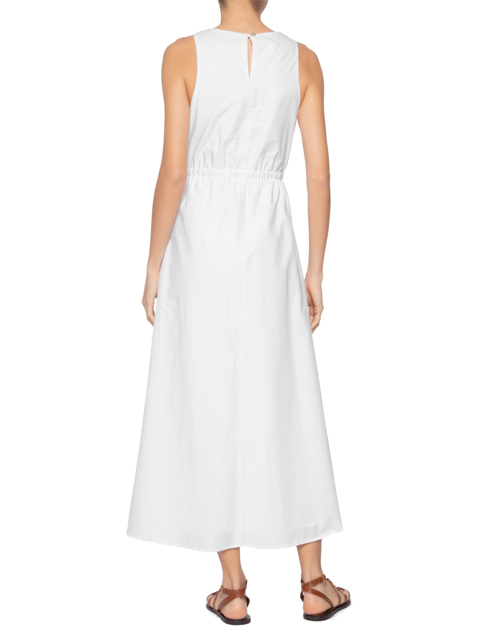 Vestido Cut Elástico Branco Animale