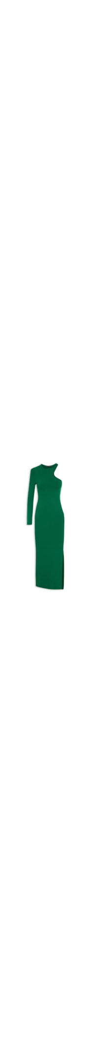 Vestido Cut No Ombro Tricot - Verde