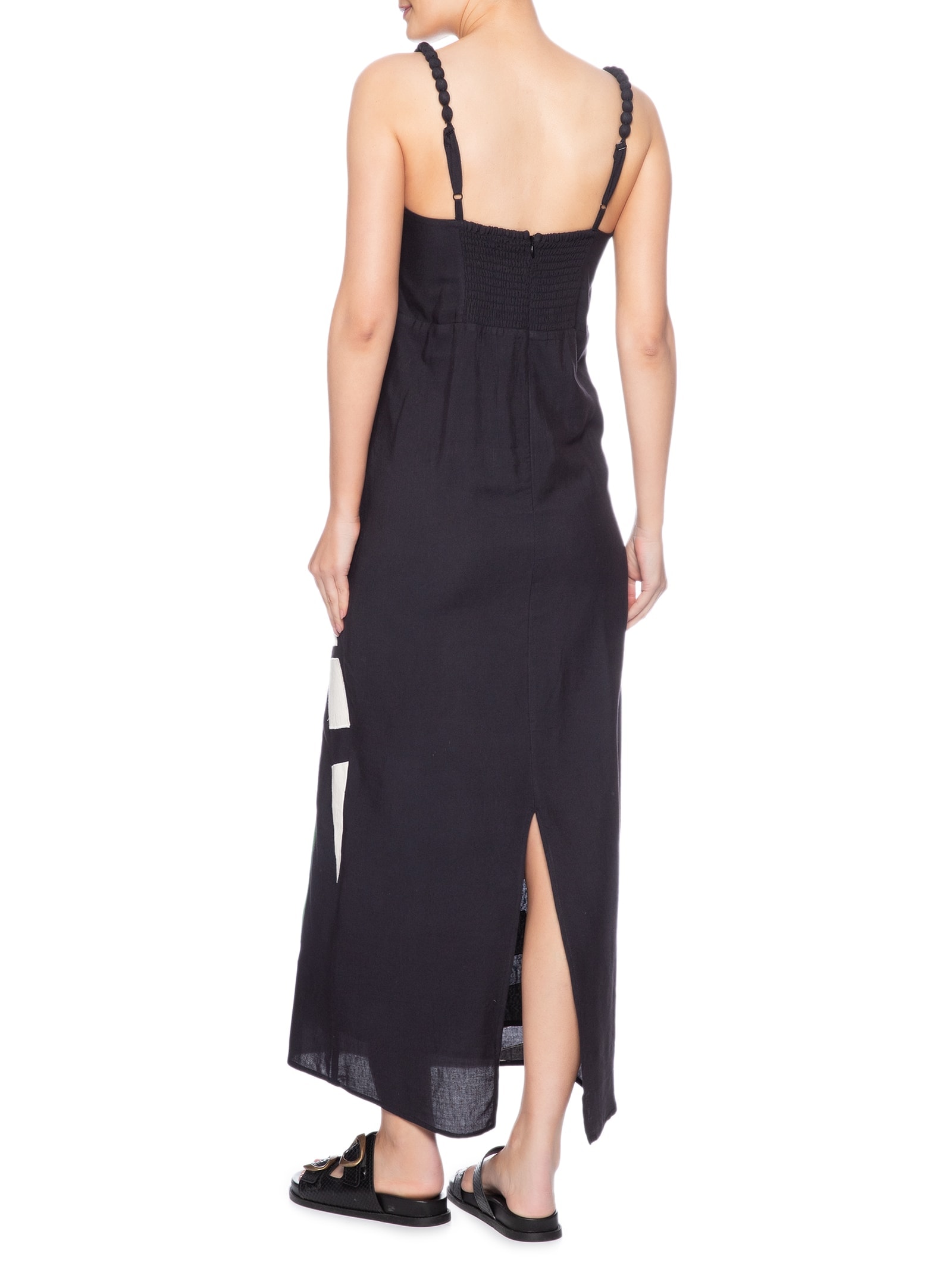 Vestido Cutwork Coqueiros Azul Farm