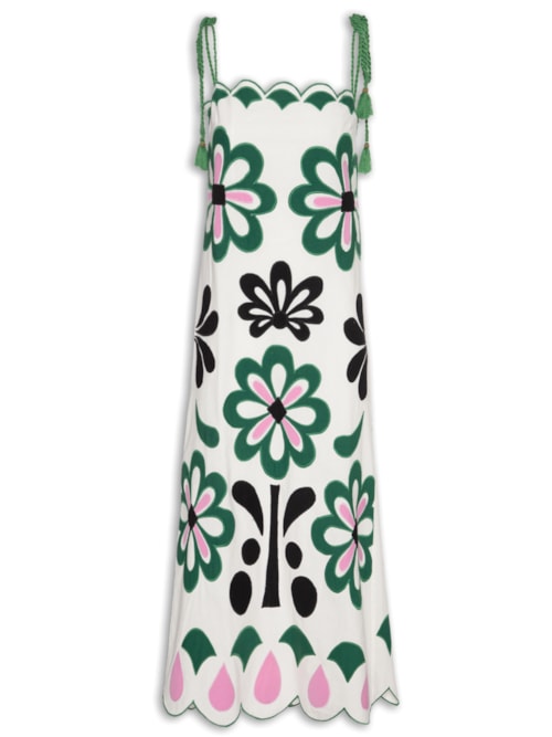 Vestido Cutwork Florara - Branco