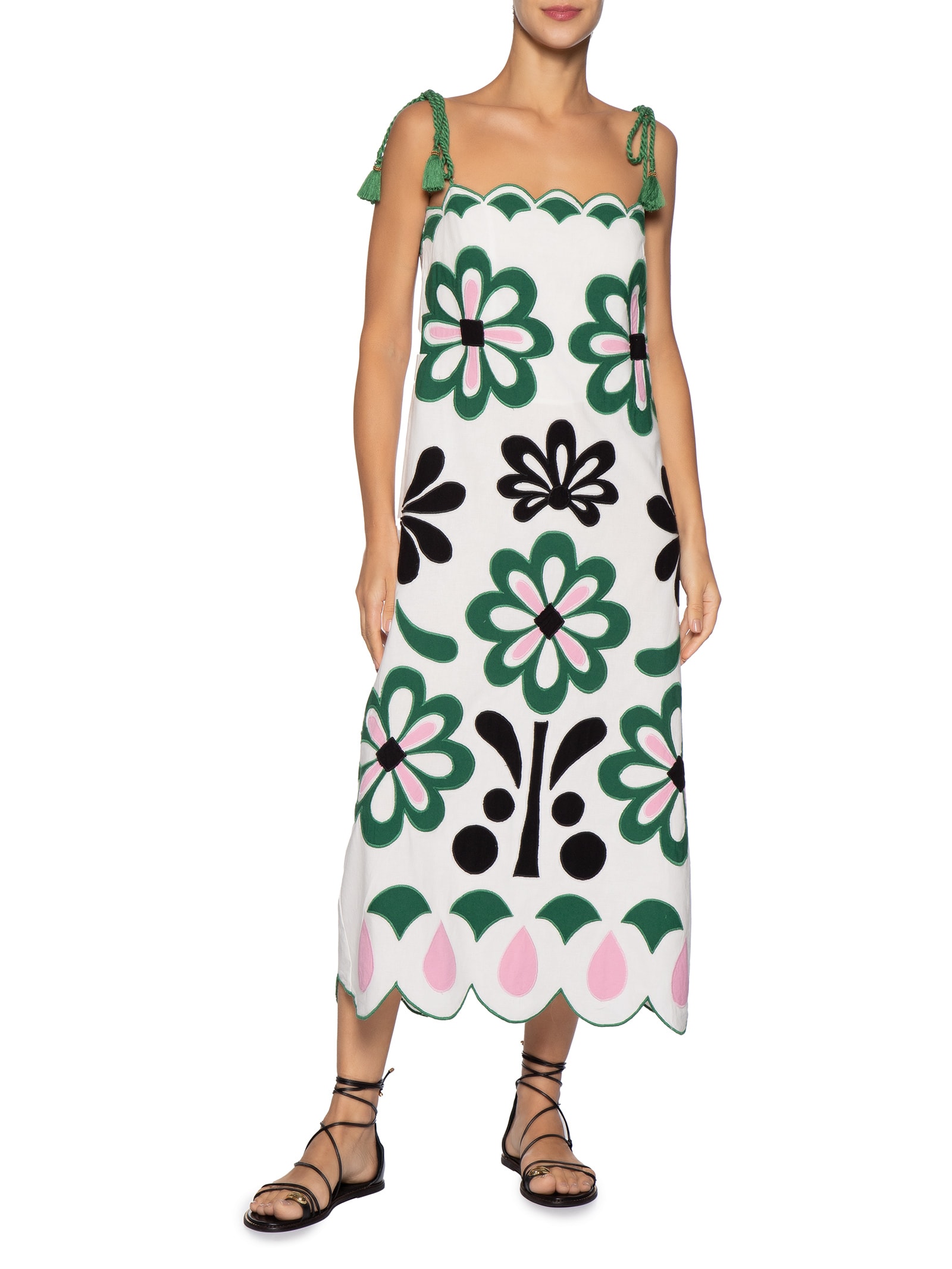 Vestido Cutwork Florara Branco Farm