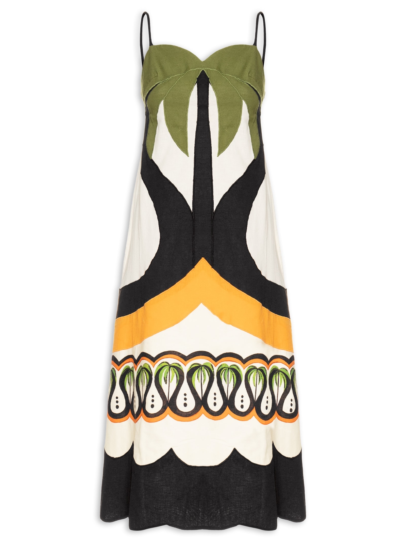 Vestido Cutwork Floresta de Onda Off White Farm