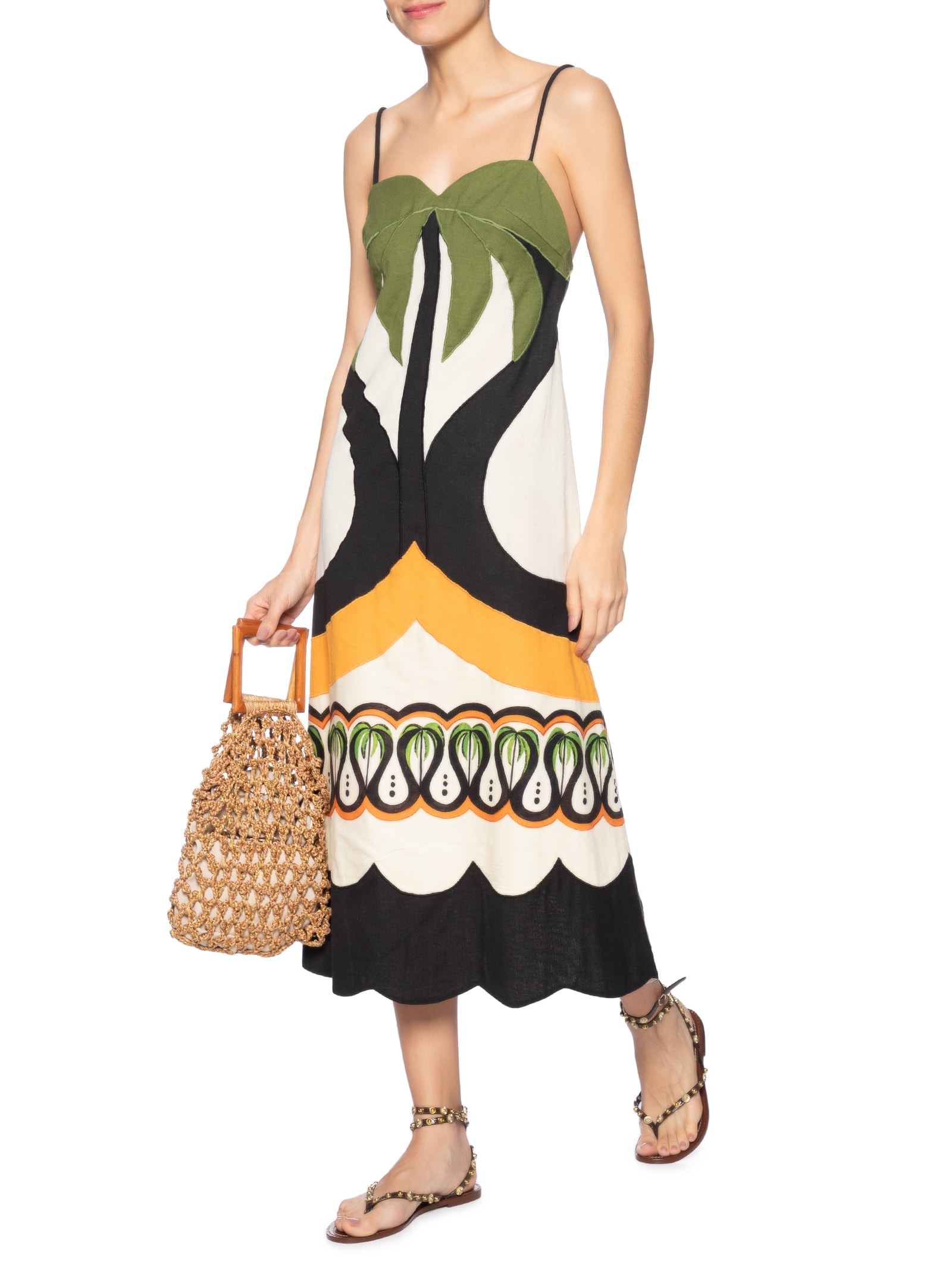 Vestido Cutwork Floresta de Onda Off White Farm