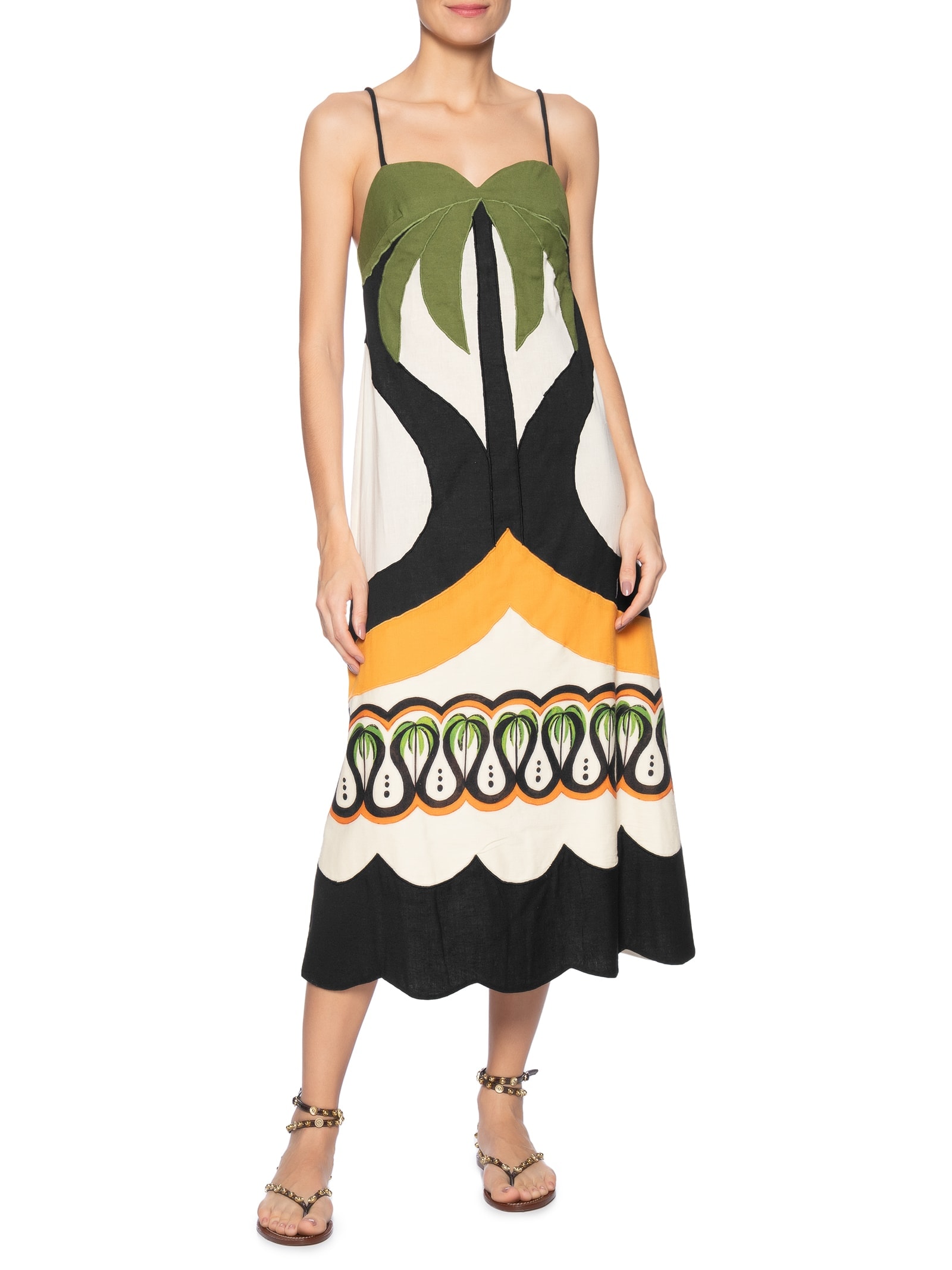 Vestido Cutwork Floresta de Onda Off White Farm