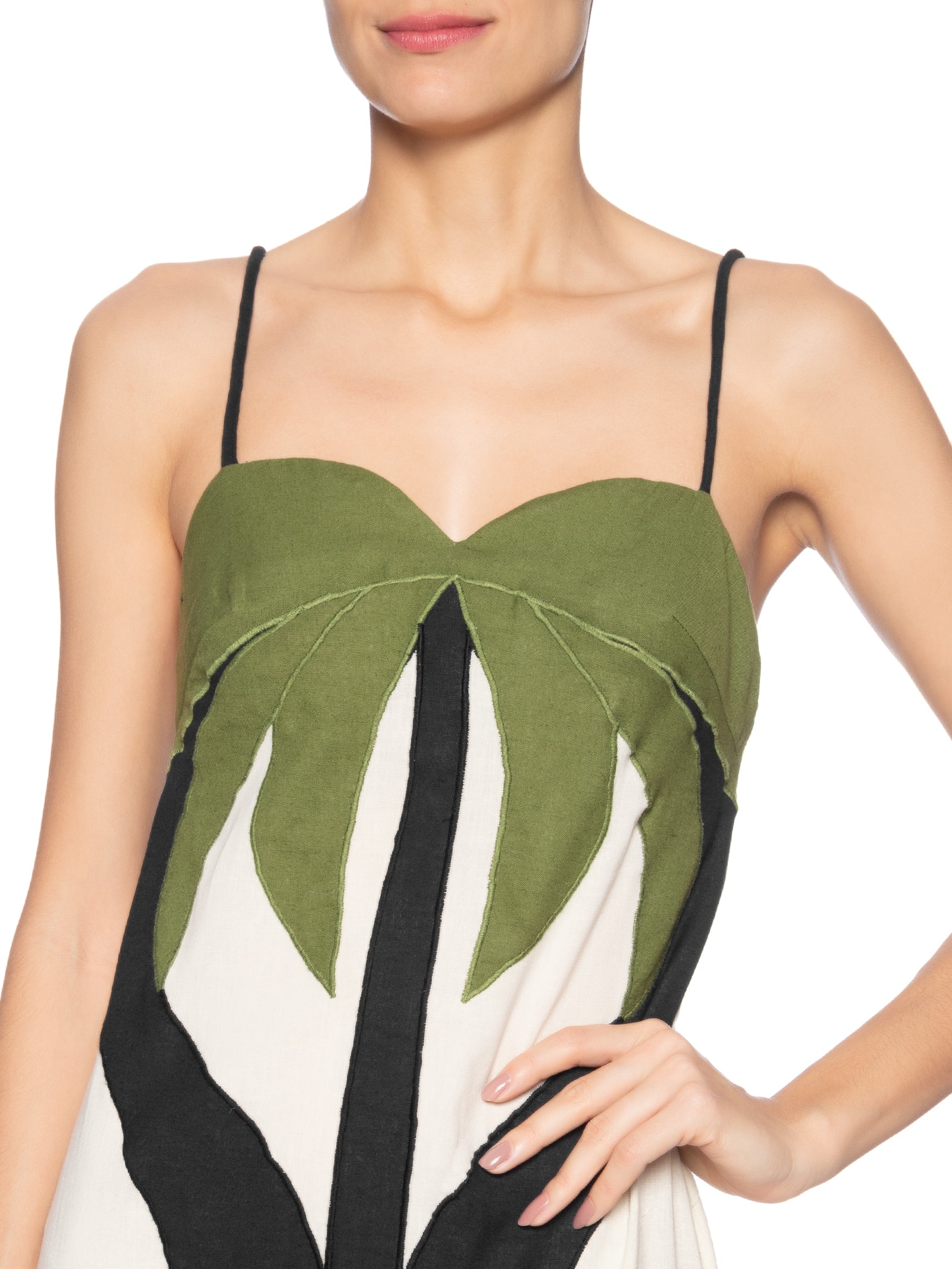 Vestido Cutwork Floresta de Onda Off White Farm