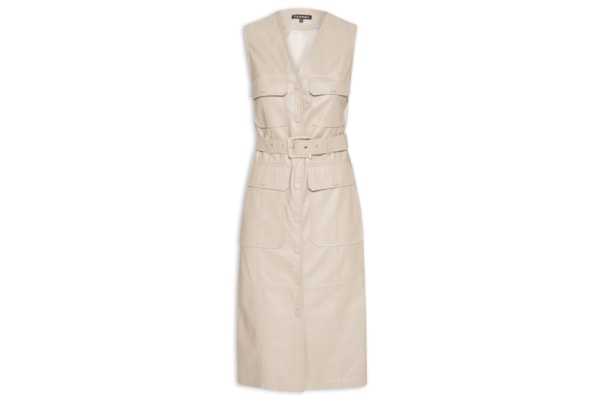 Vestido Dalva Couro - Bege