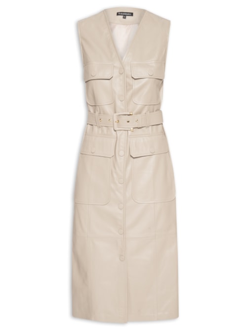 Vestido Dalva Couro – Bege