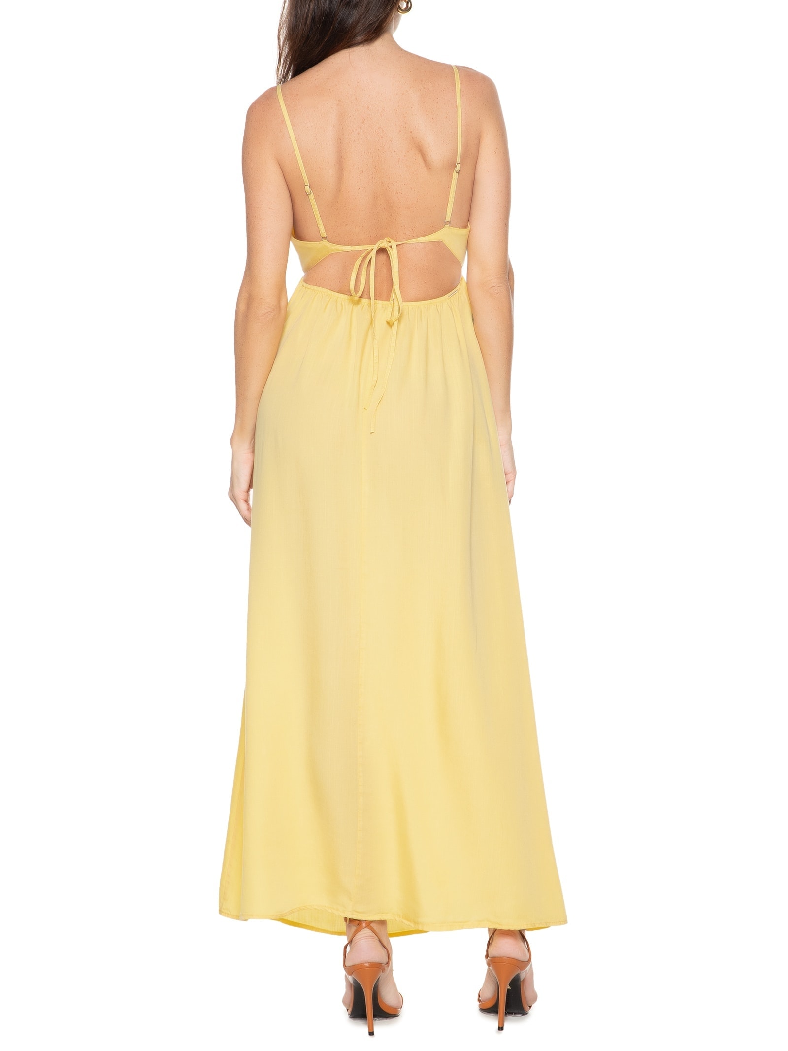 Vestido De Alça Amarelo My Favorite Things