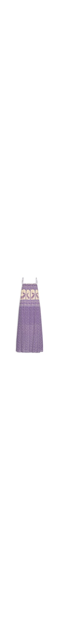 Vestido De Alça GGT Estampa Plumas - Roxo