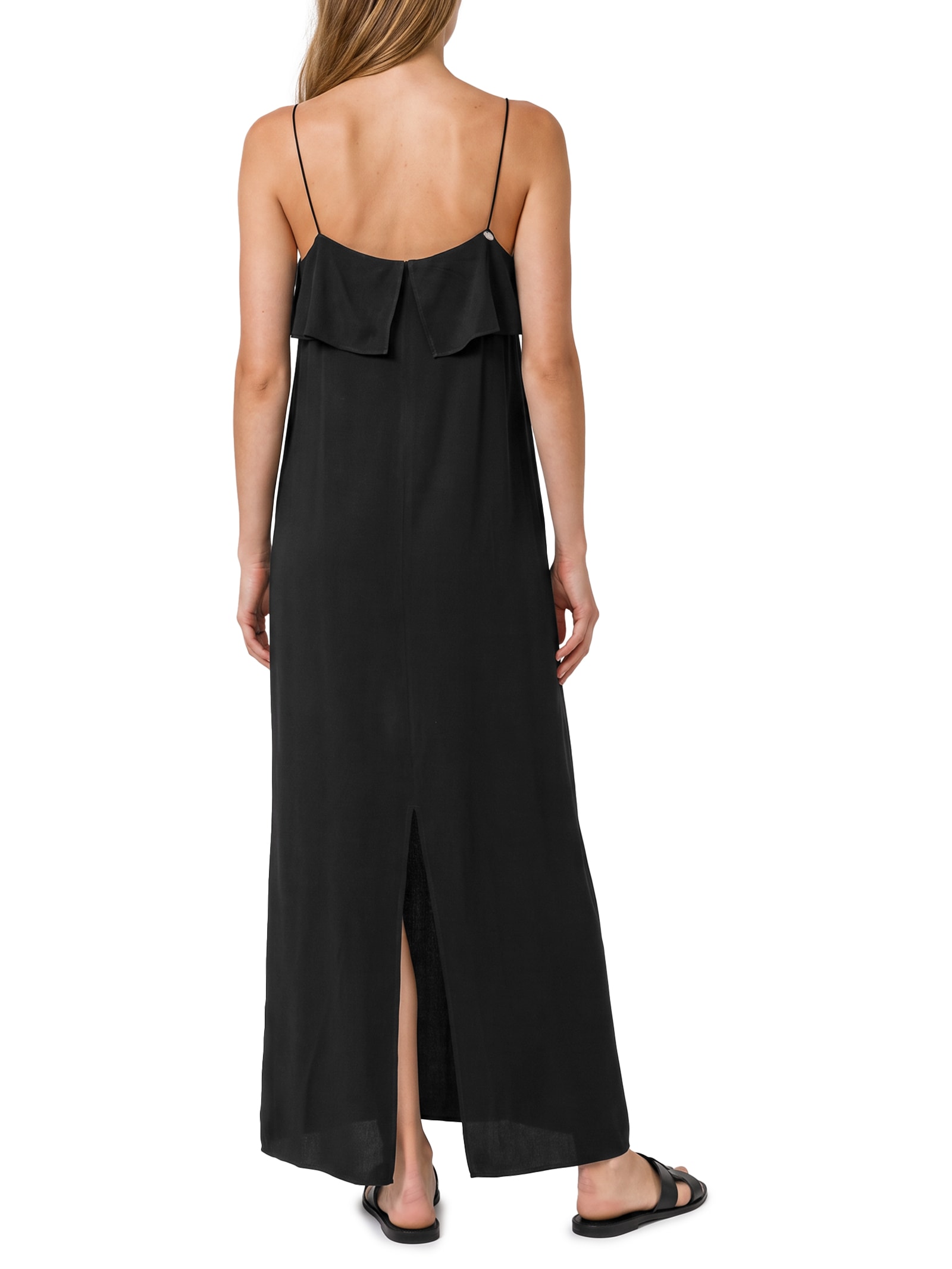 Vestido De Alças Super Midi Preto My Favorite