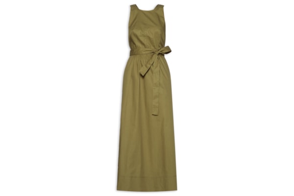 Vestido De Algodão Frente Única - Verde