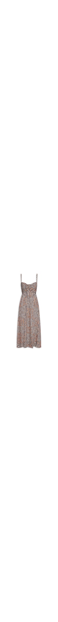 Vestido De Algodão Midi Estampado - Vermelho