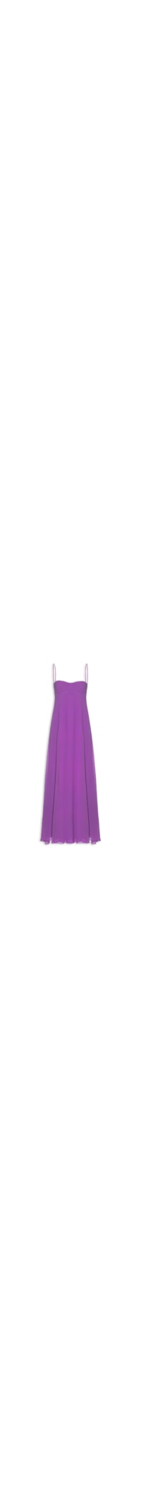 Vestido De Georgette Longo De Alcinha Roxo Com Fendas - Roxo