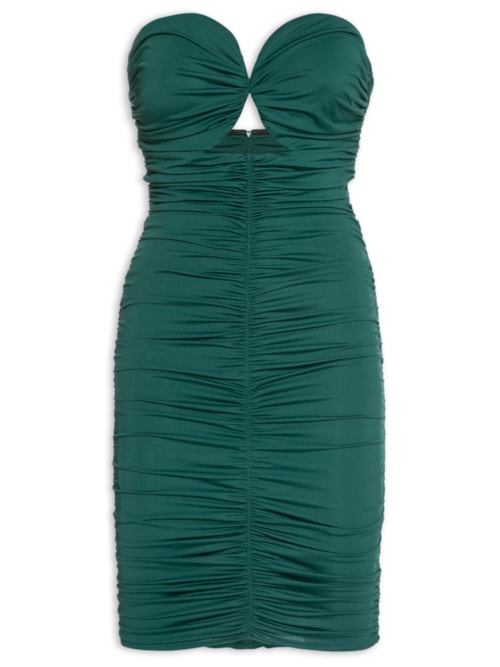 Vestido De Jersey Com Decote Organi – Verde