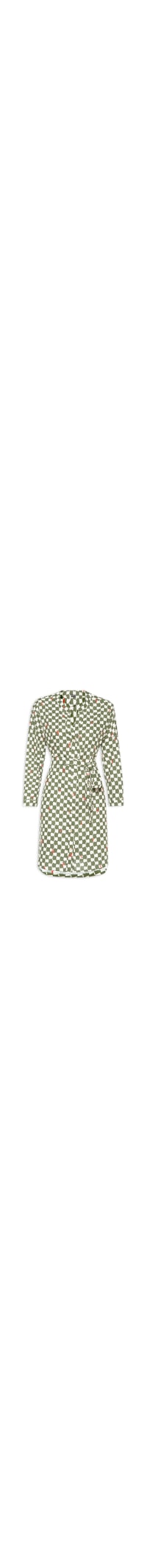 Vestido de Linho Curto Estampa Chilli - Verde