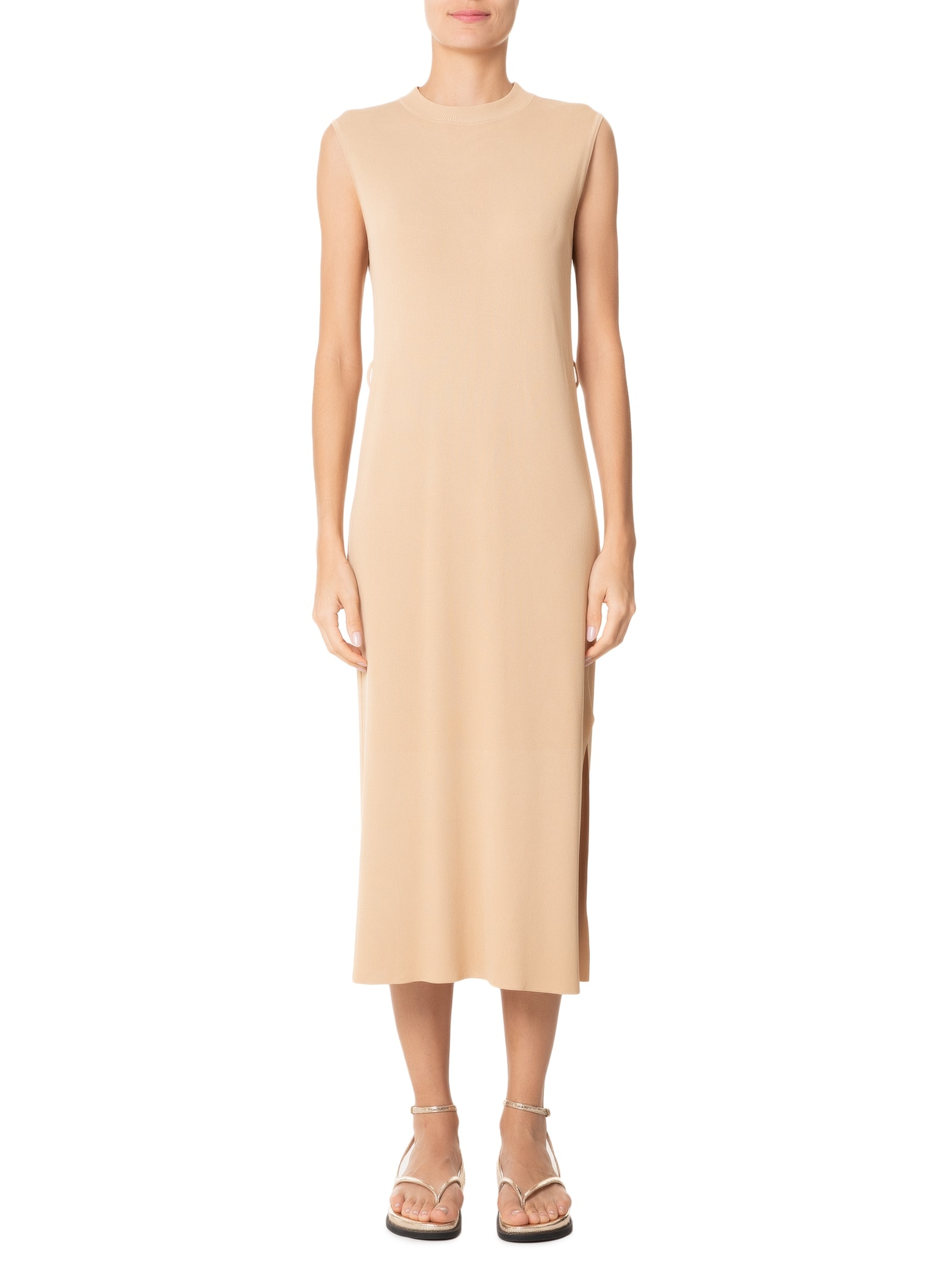 Vestido De Malha Bege Basiq