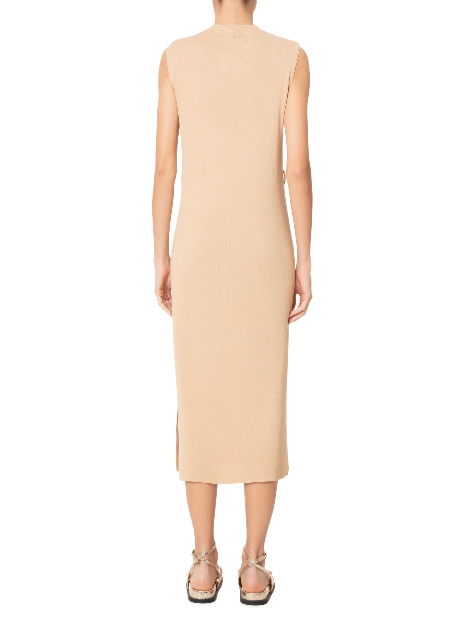 Vestido De Malha Bege Basiq
