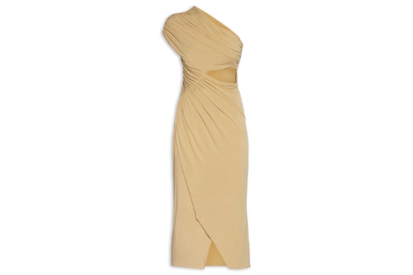 Vestido De Malha Sem Manga - Bege