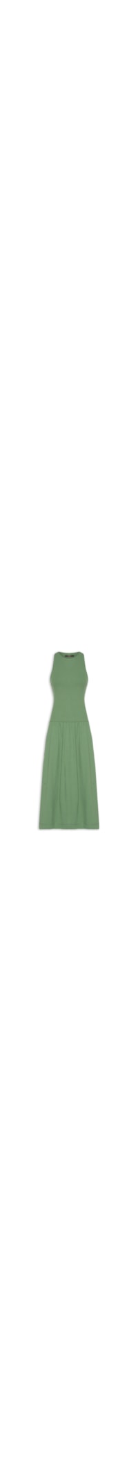 Vestido De Malha Verde Cintura Baixa - Verde