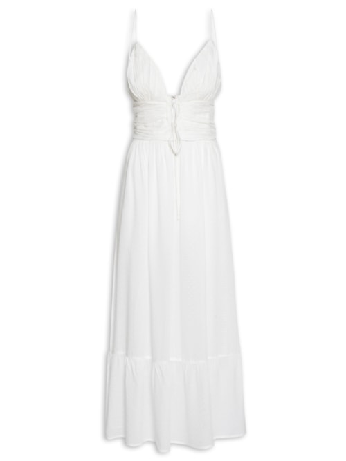 Vestido De Tecido Texturizado – Branco