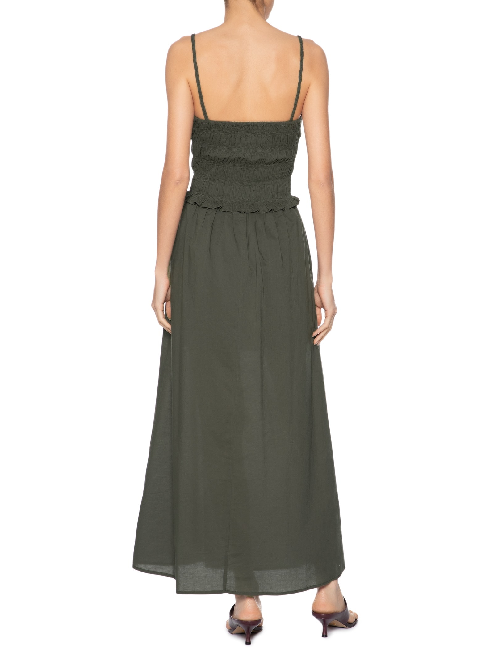 Vestido De Voil Com Enchimento No Decote Verde Animale Jeans