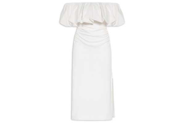 Vestido Decote Balonê - Branco