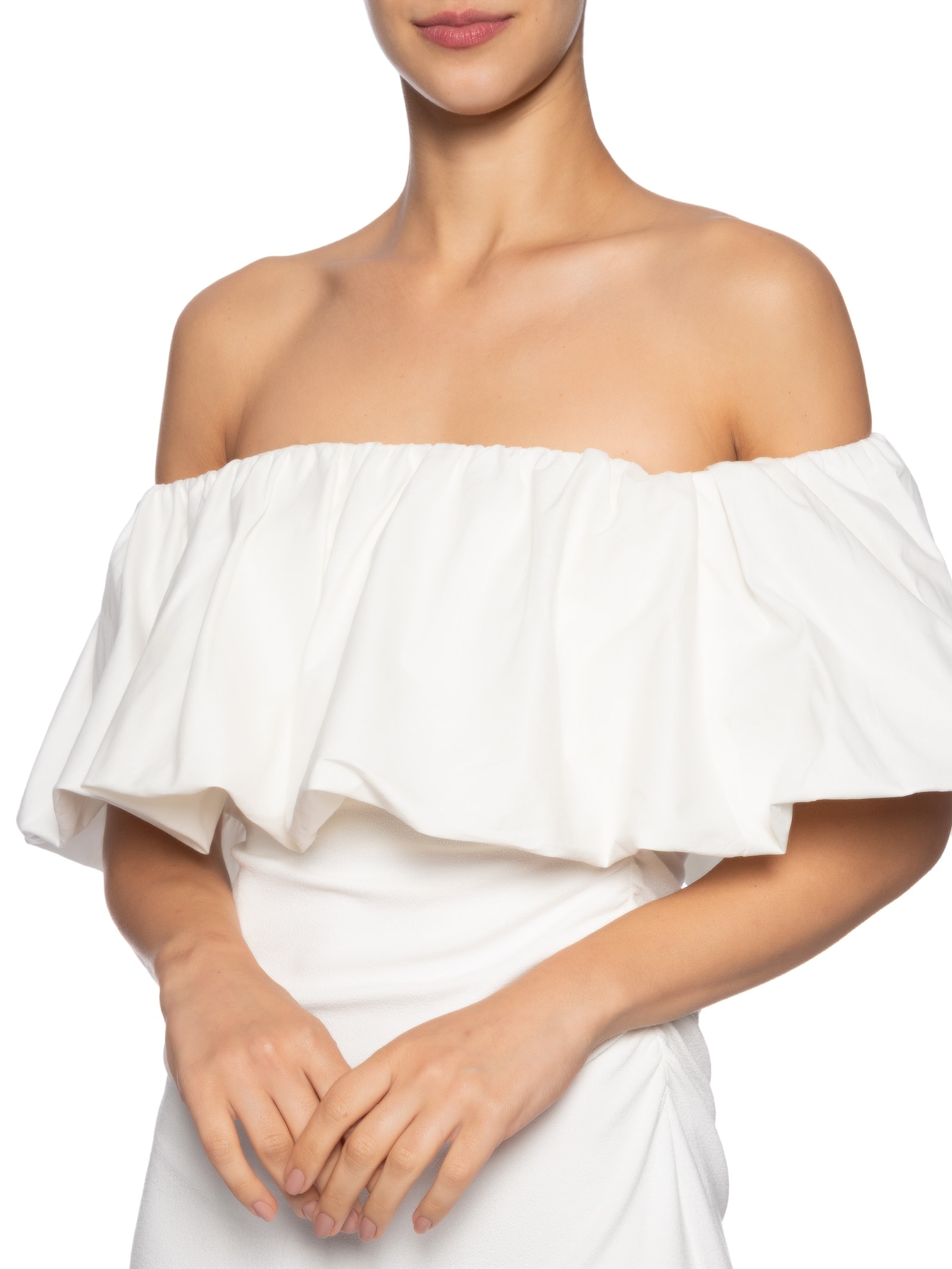 Vestido Decote Balonê Branco Farm