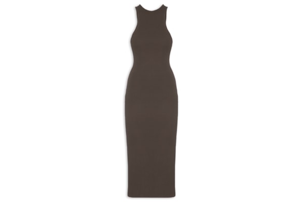 Vestido Decote Costas - Marrom