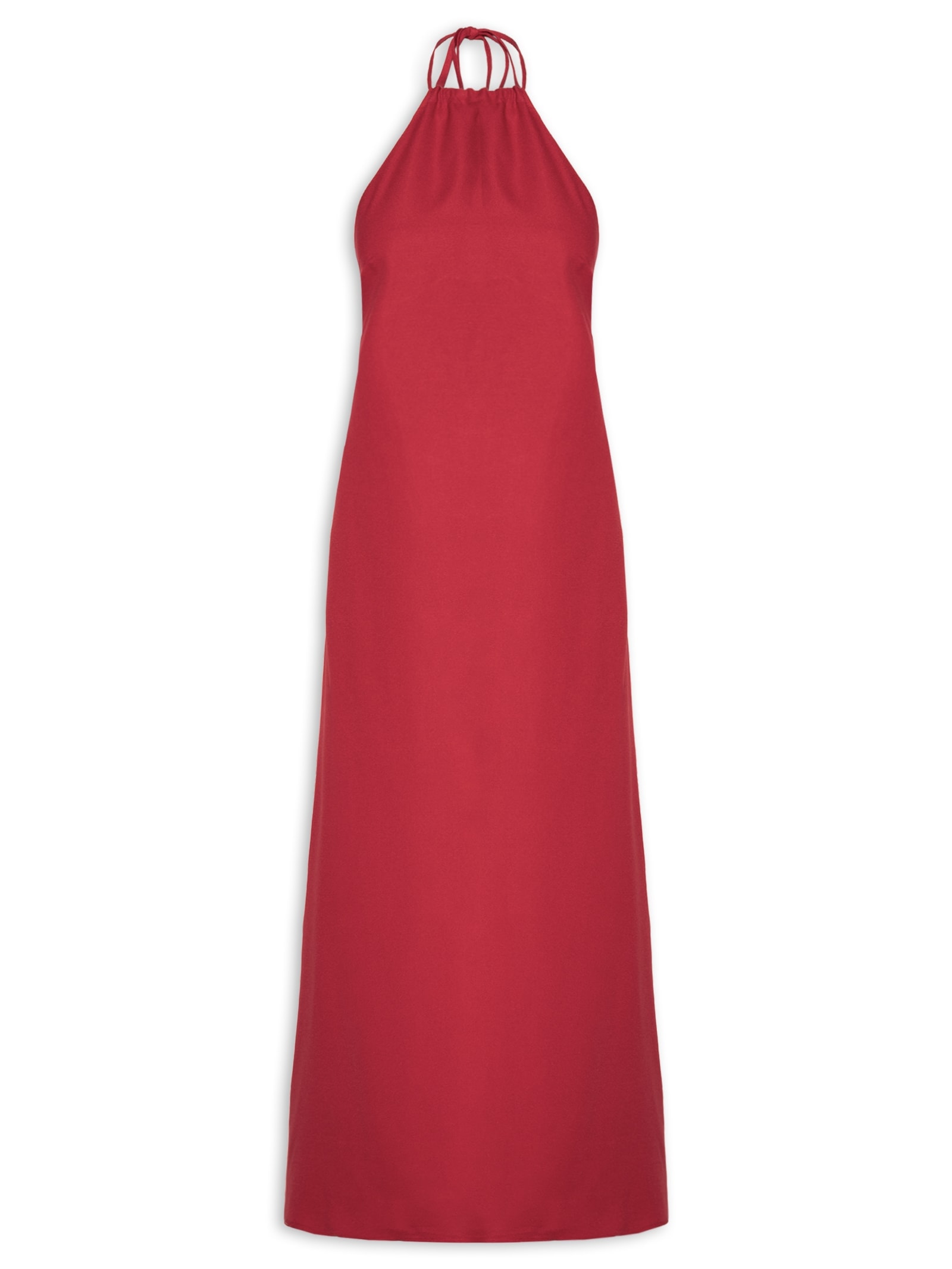 Vestido Decote Costas Profundo Vermelho  Cacay