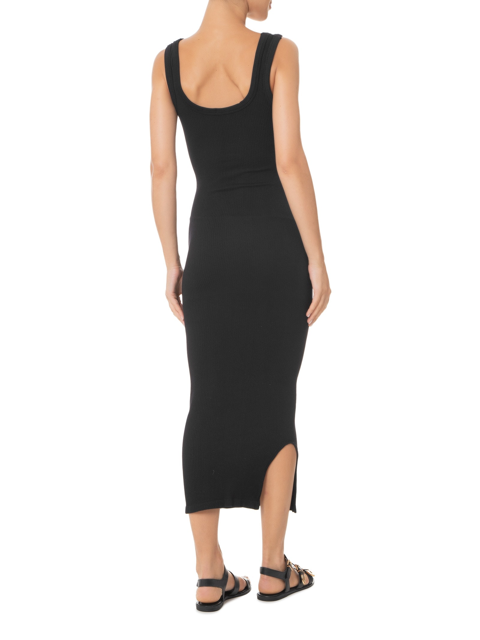 Vestido Decote em U Preto Basiq