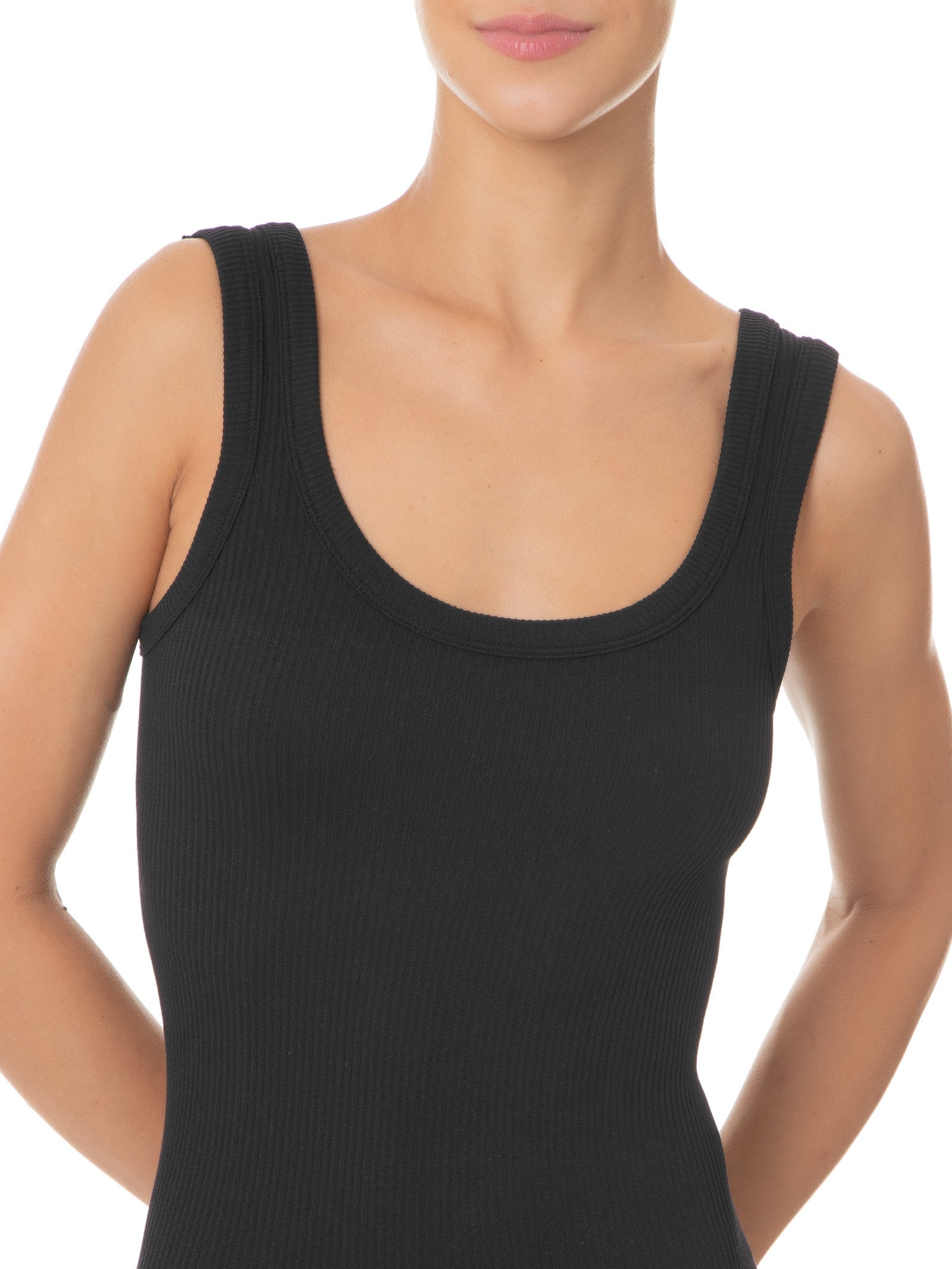 Vestido Decote em U Preto Basiq