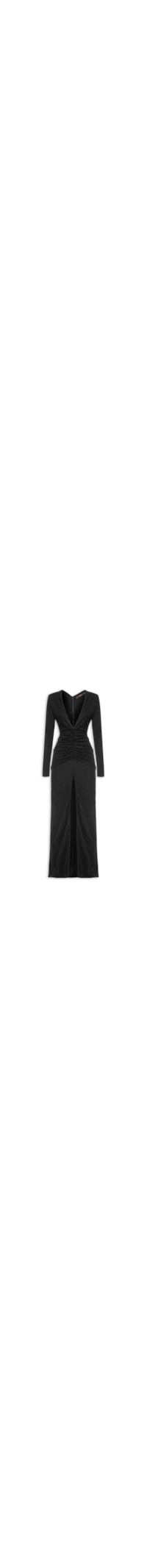Vestido Decote Franzido - Preto