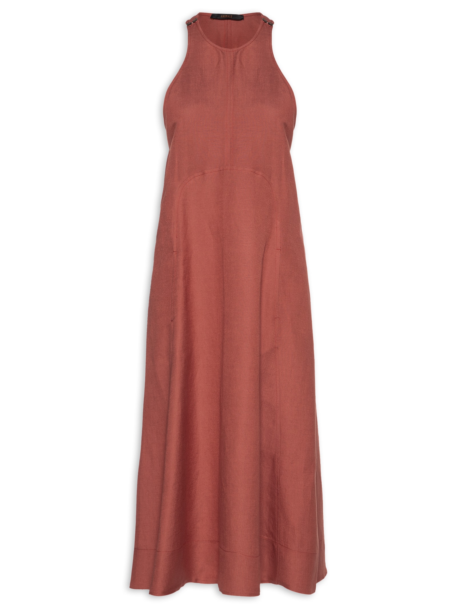 Vestido Decote Nadador Laranja Animale