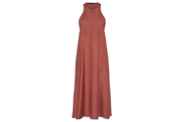 Vestido Decote Nadador - Laranja