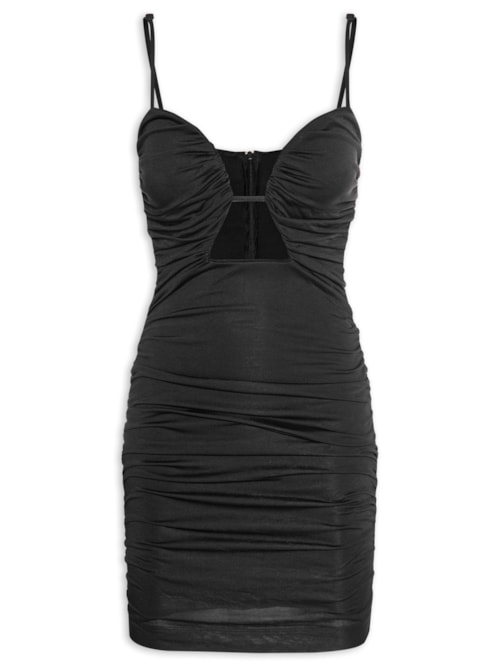 Vestido Decote Preto