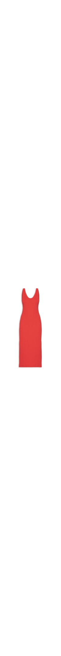 Vestido Decote Regata Ribana - Vermelho