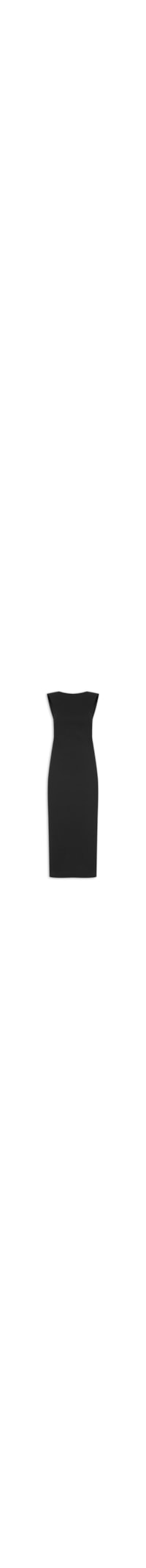 Vestido Decote Rib - Preto