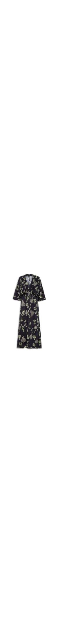 Vestido Decote Transpassado Ikat - Preto