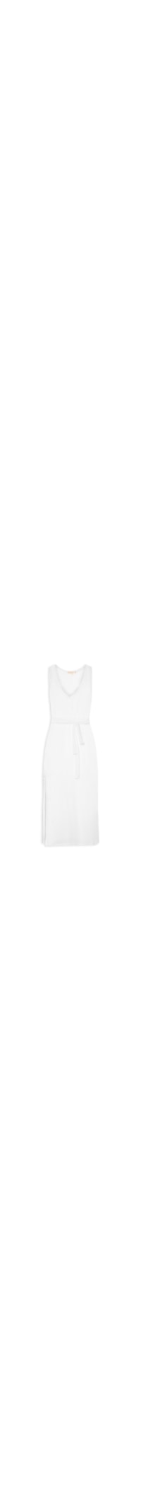 Vestido Decote V Malha Crochet - Branco