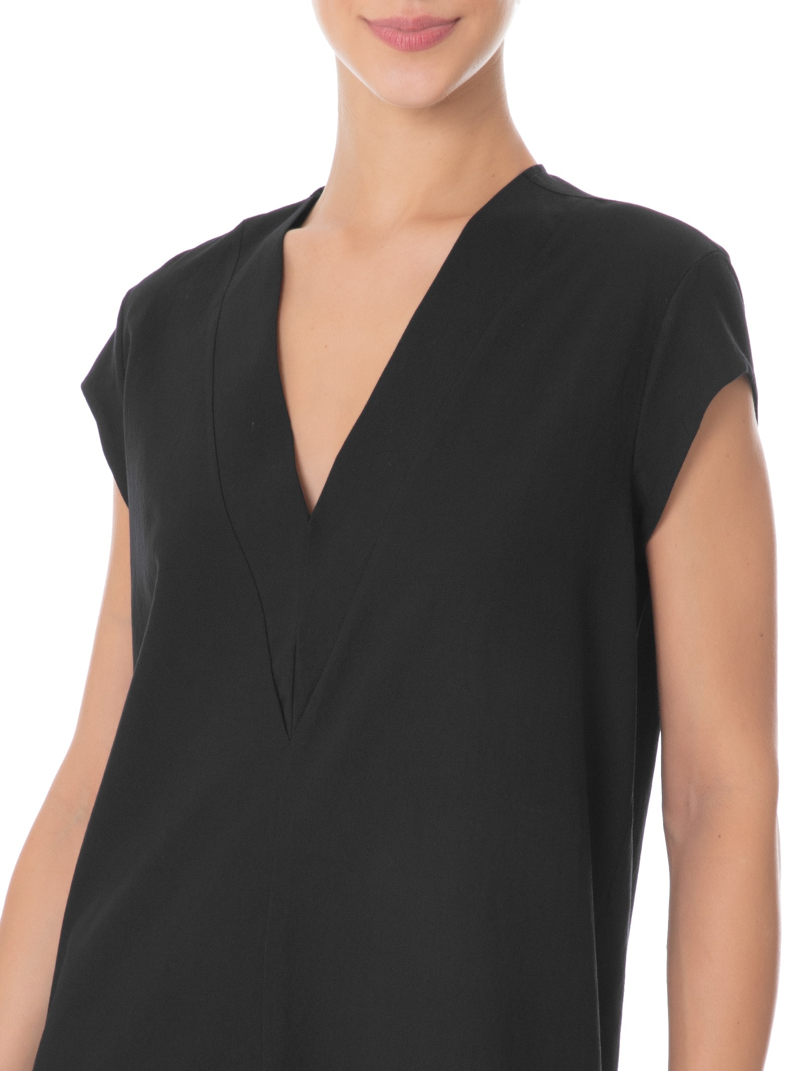 Vestido Decote V Preto Colcci