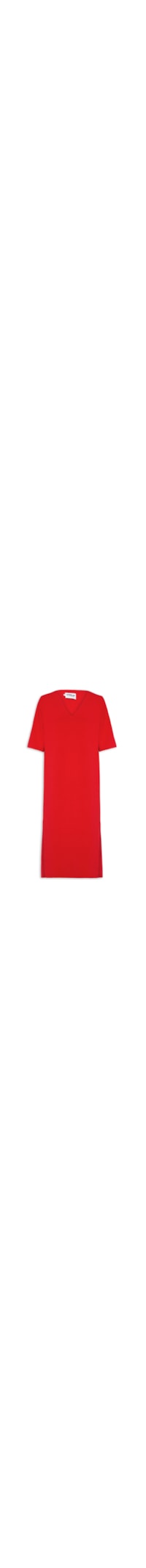 Vestido Decote V - Vermelho