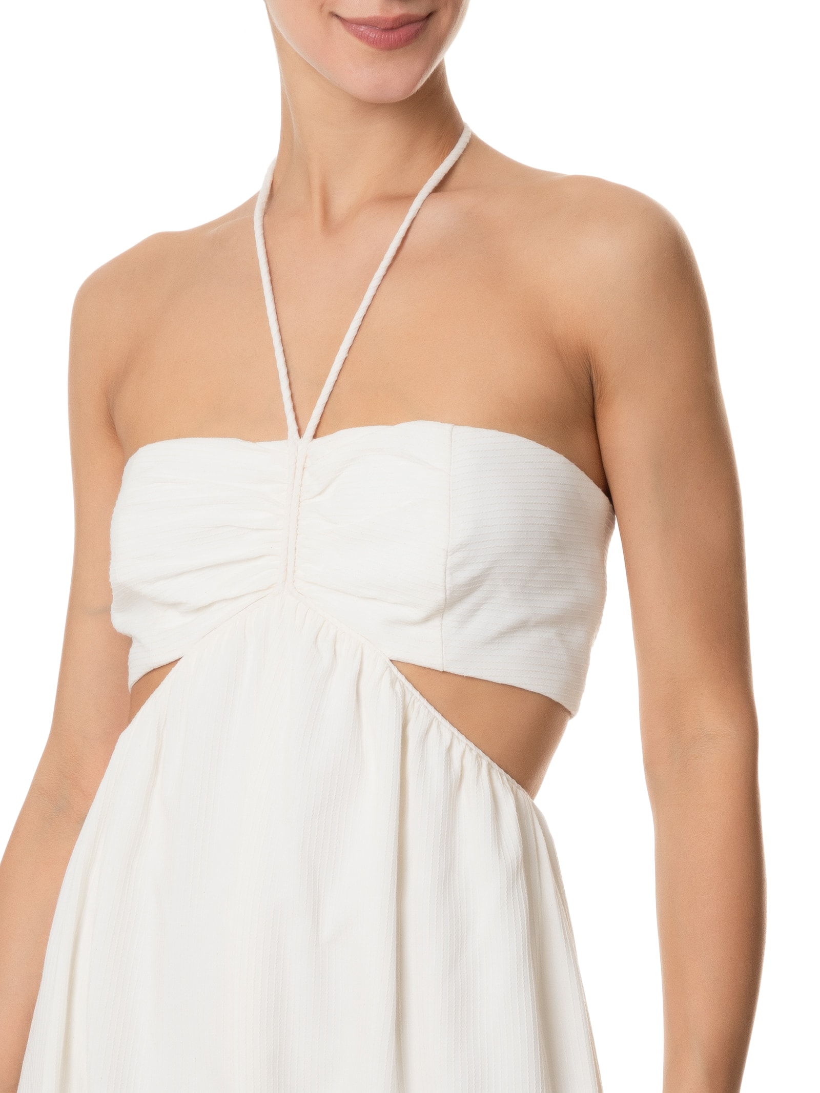Animale - Vestido Decote Vivo - Off White
