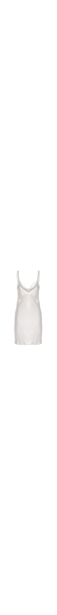 Vestido Degagê Com Correntes Acetinado Shell - Branco